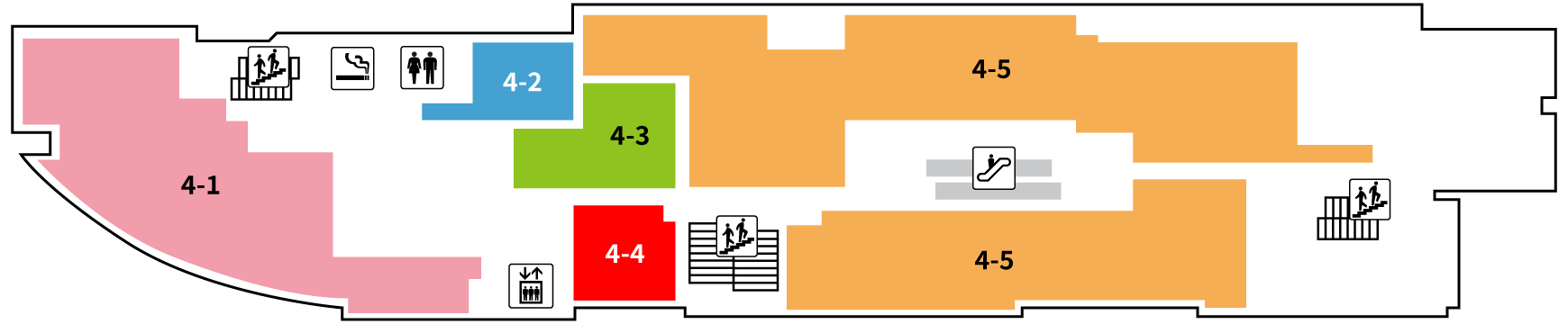 4-4の場所を示したフロアマップ